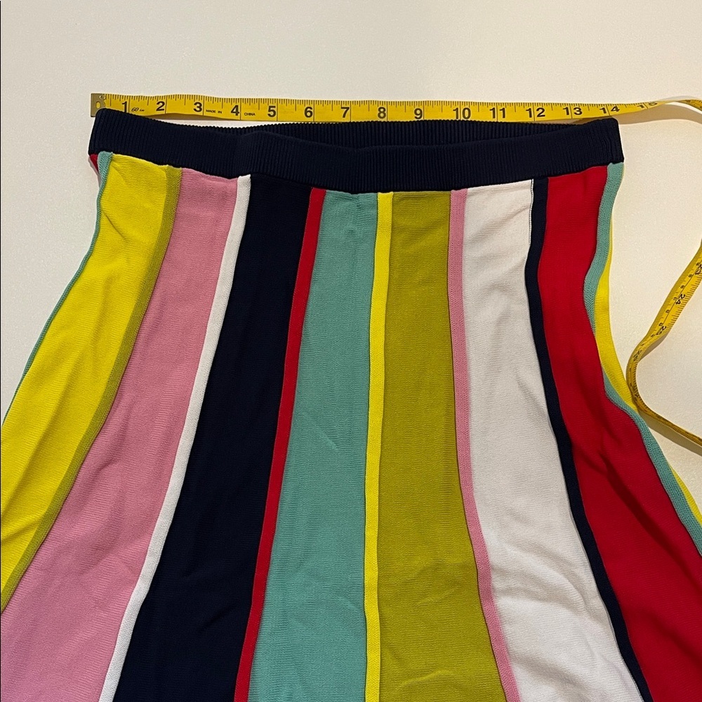 J.Crew Striped Knit Colorblock A-Line Midi Skirt - Picture 3 of 8